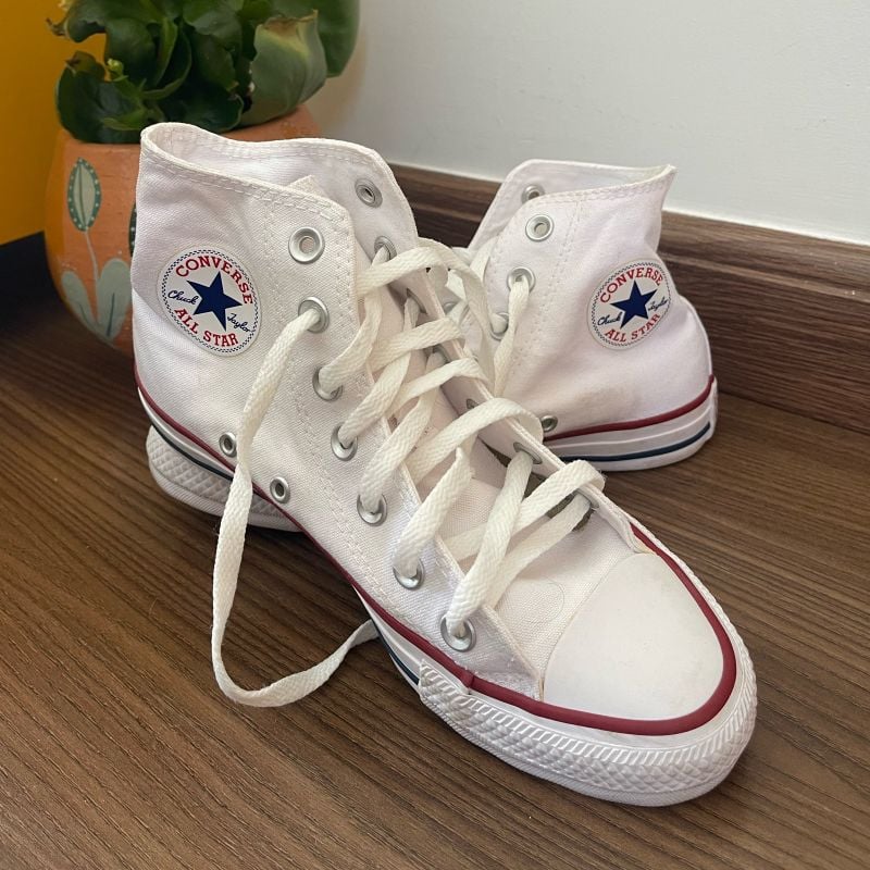 Converse Chuck Taylor Star Converse Couro Branco All Star Couro 35 - Main Image