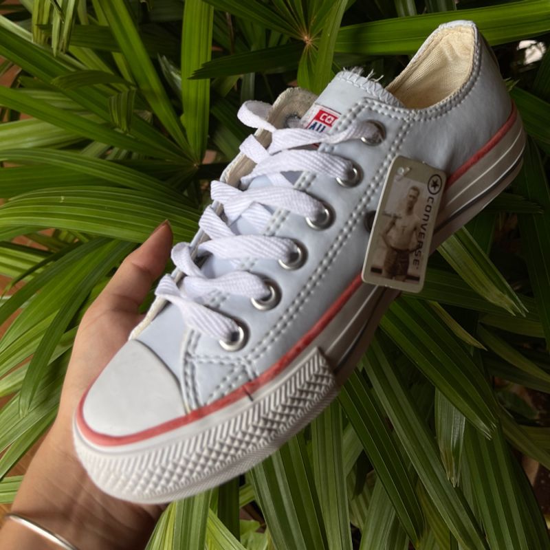 All star couro branco hot sale 34