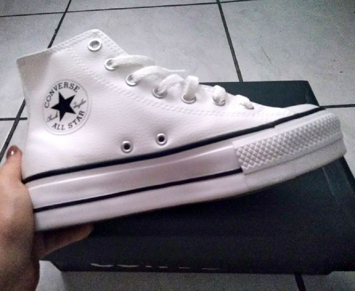 all star alto couro