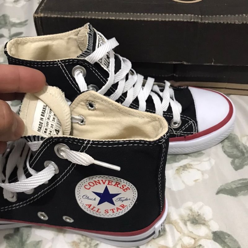 All Star Cano Alto Preto., Tênis Feminino All Star Usado 35905755