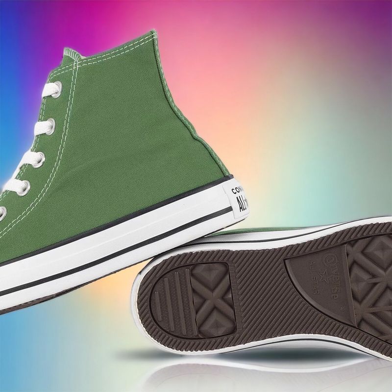 All star verde musgo best sale cano medio