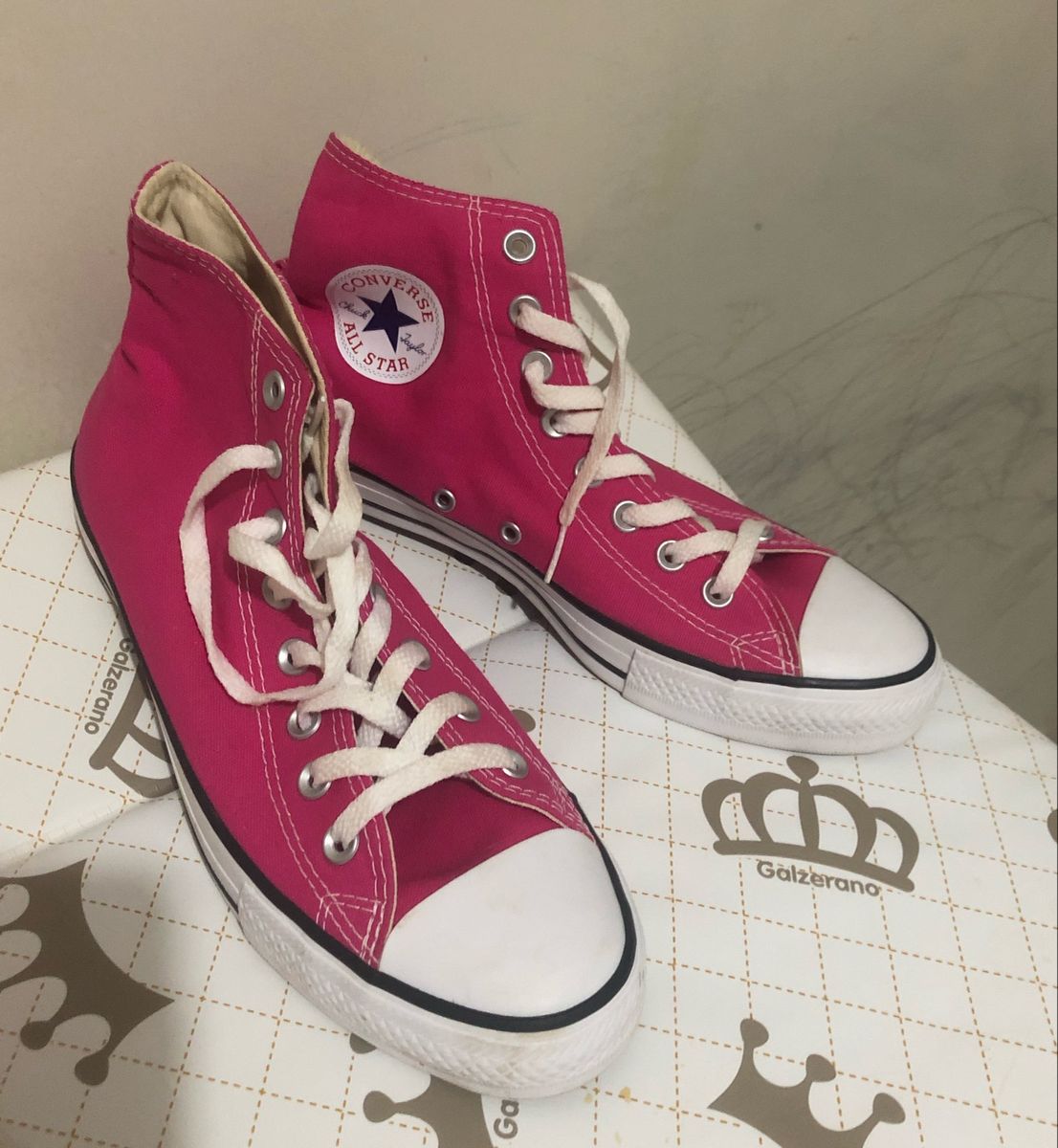All Star Cano Alto Pink | Tênis Feminino All Star Usado 79100764 | enjoei