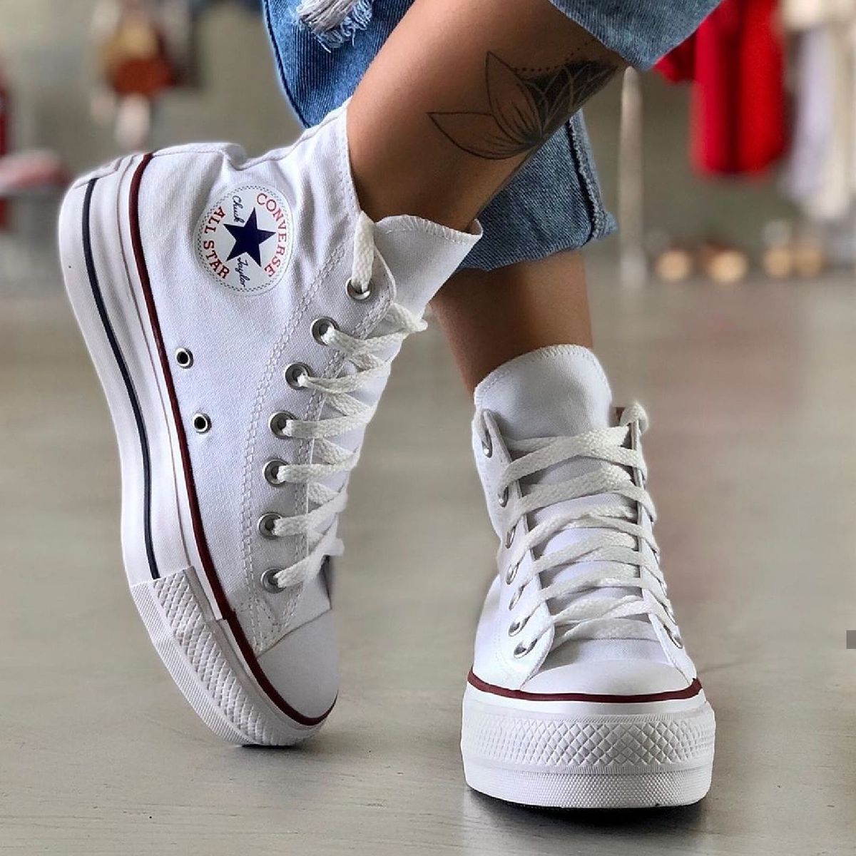 converse all star plataforma cano alto