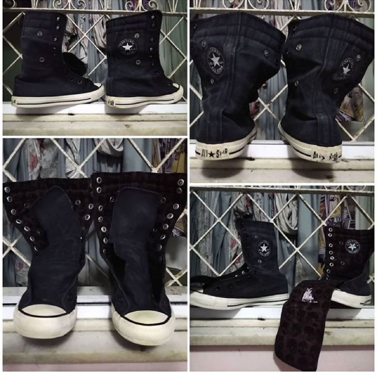 all star preto caveira