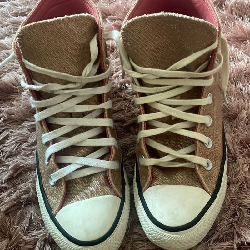 All Star Cano Alto Rosa Met lico T nis Feminino All Star Usado