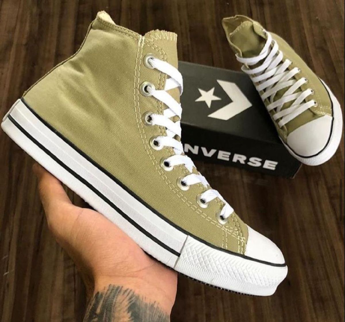 all star cano alto verde musgo