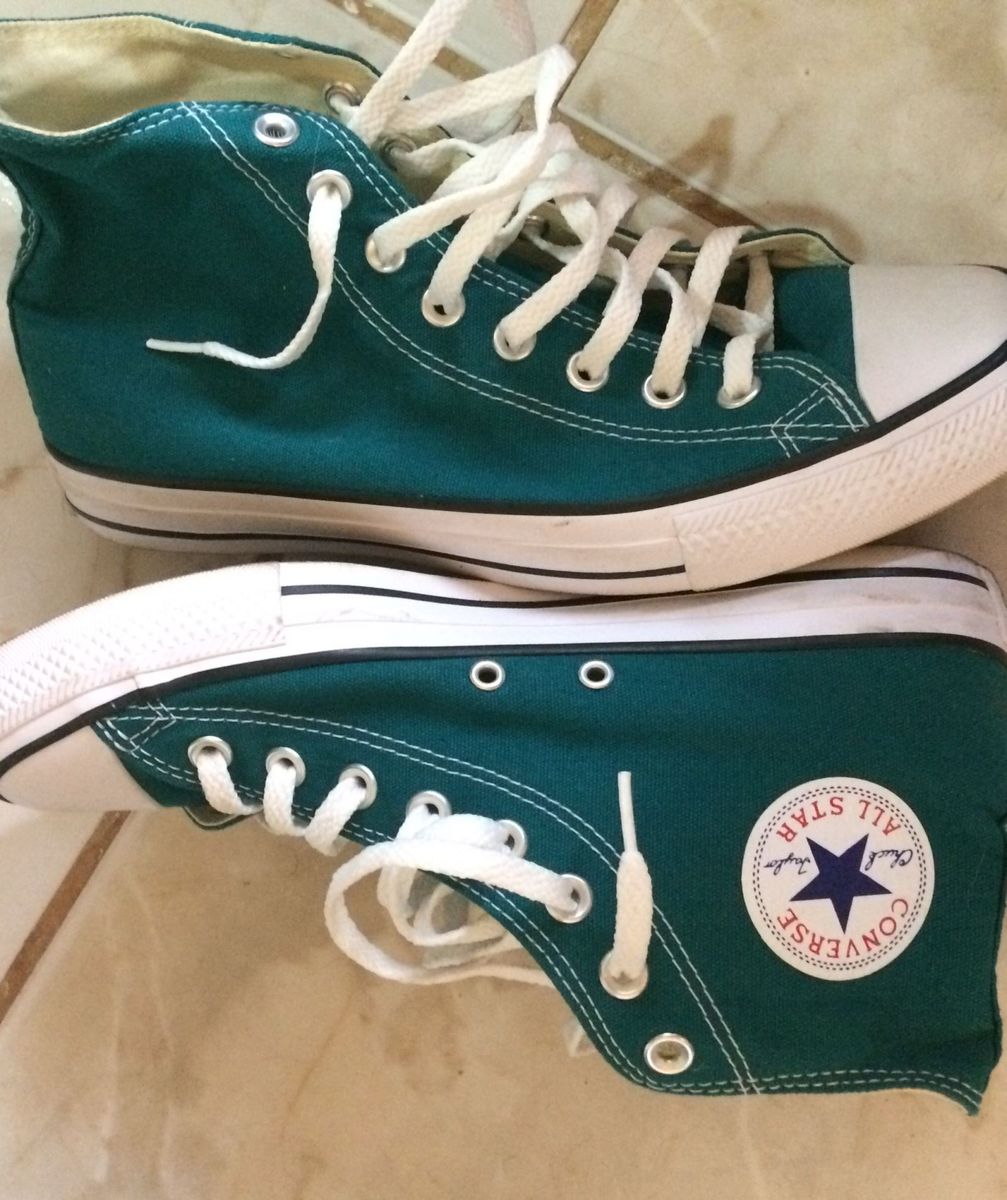 tenis all star verde cano alto