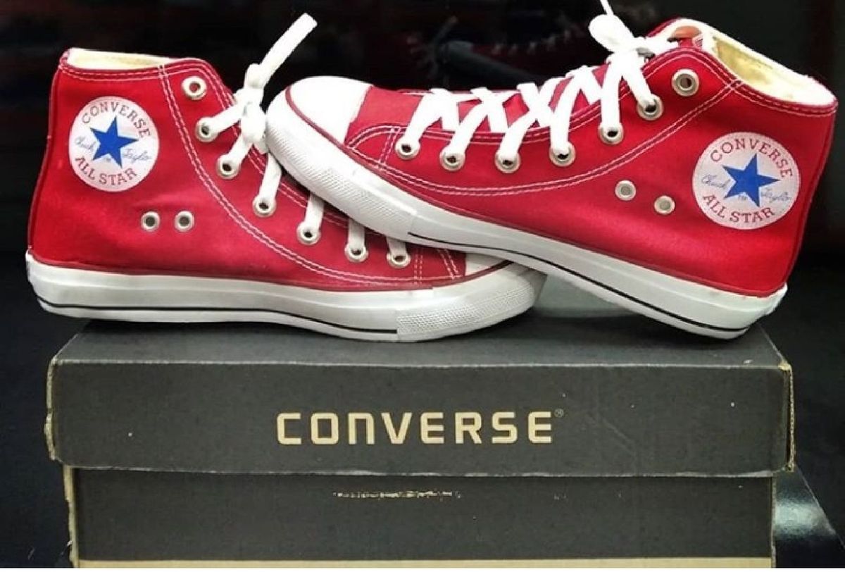 all star converse vermelho cano alto