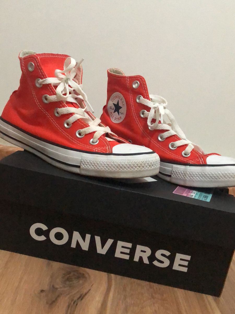 all star preto e vermelho