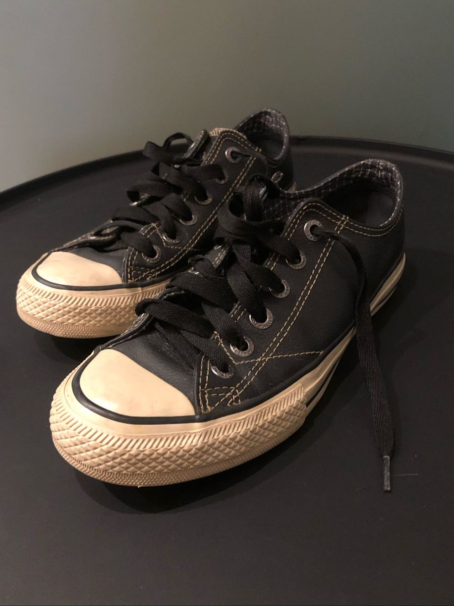 all star cano baixo couro