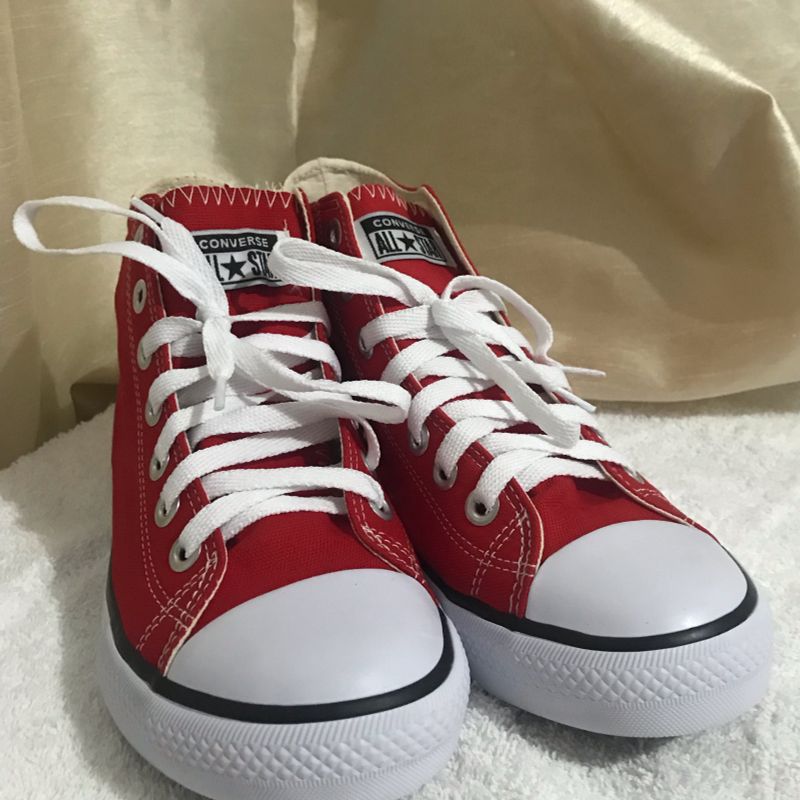 All Star Cano Baixo Vermelho Tênis Feminino All-Star-Converse