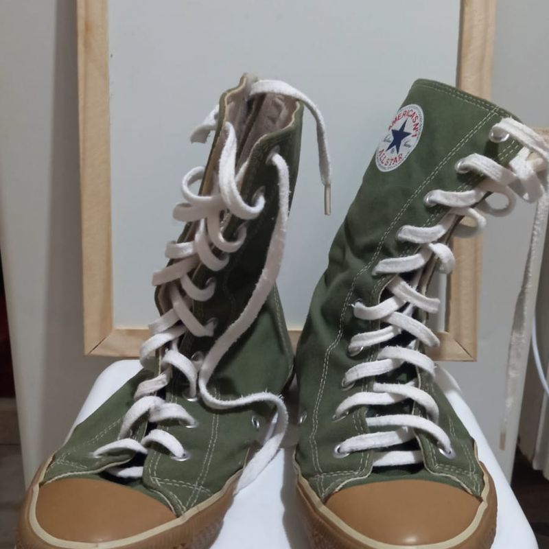 All star verde cano longo best sale