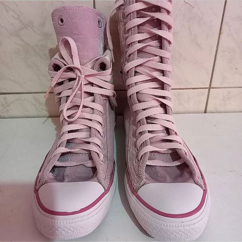 All Star Cano Longo Dobravel 36 37 Rosa Sapato Feminino All Star Usado 90750603 enjoei