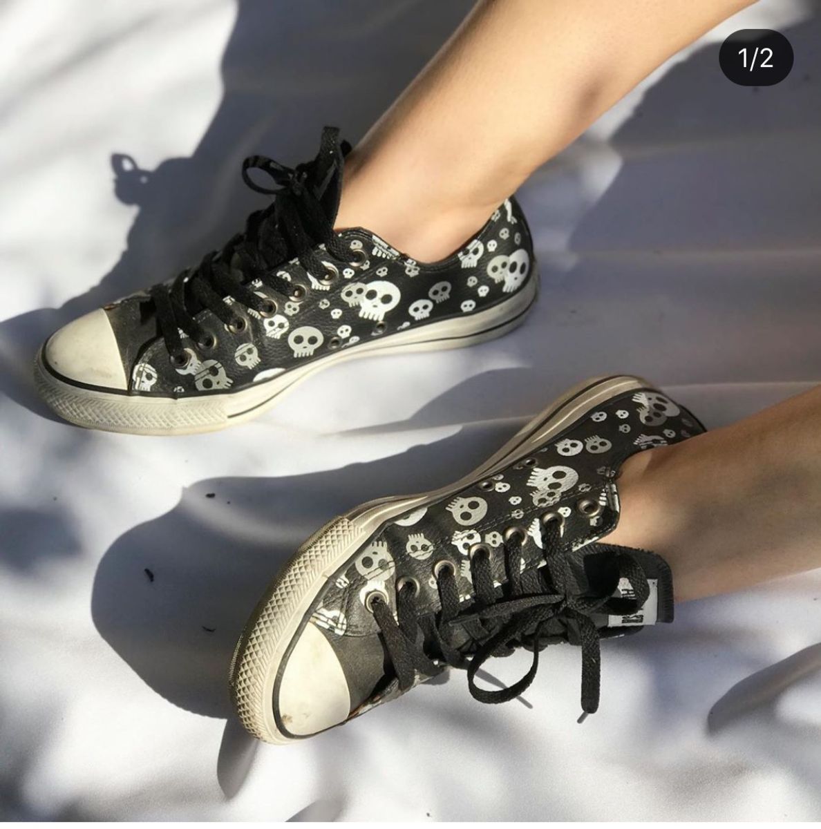 all star preto caveira