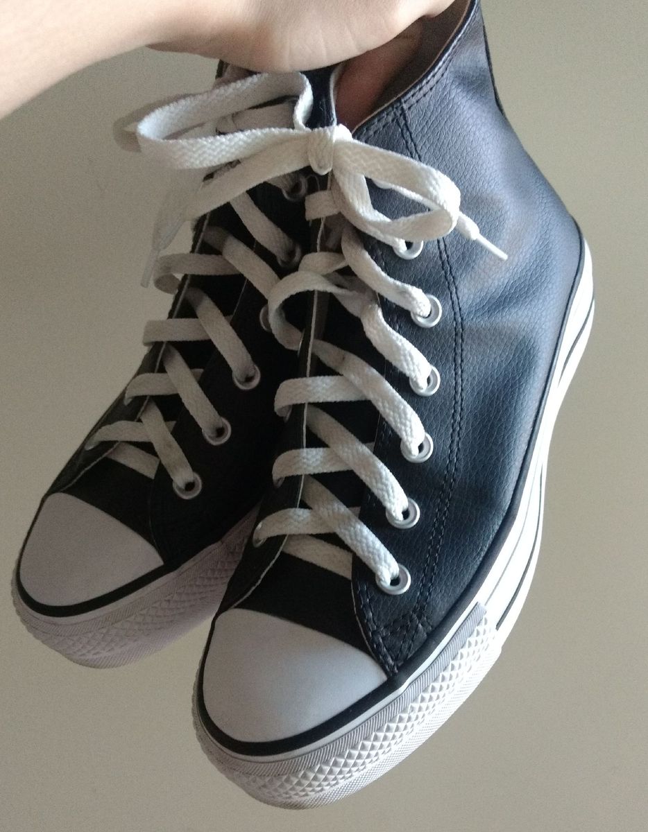 all star chuck taylor cano alto couro
