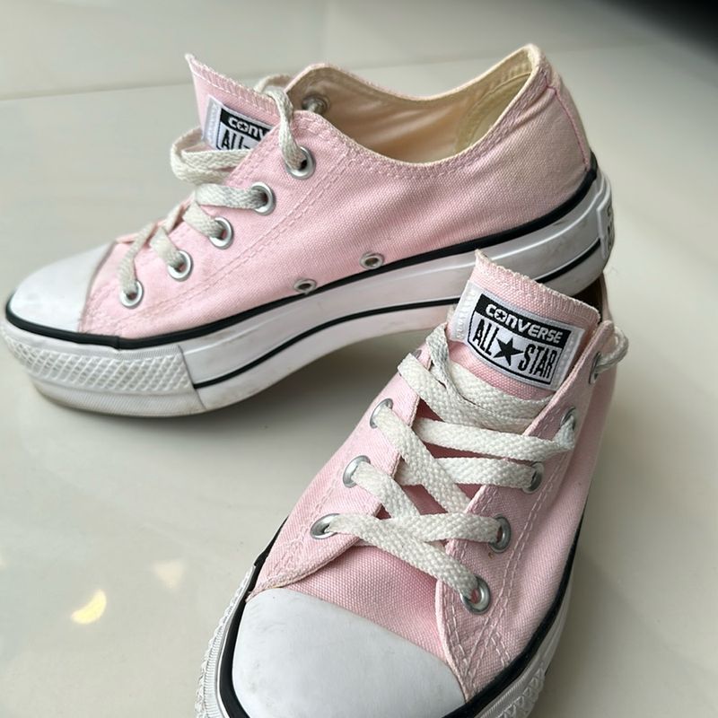 All star sale rosa bebe plataforma