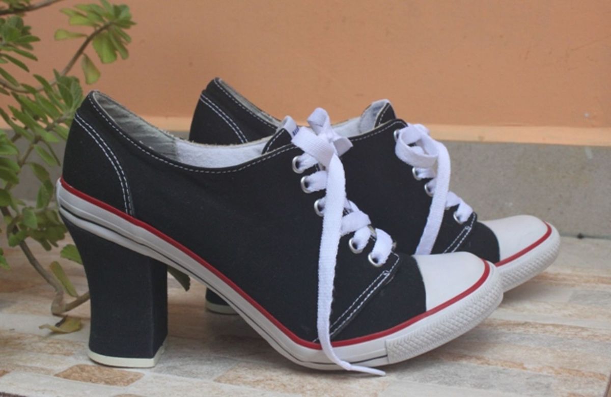 all star preto de salto