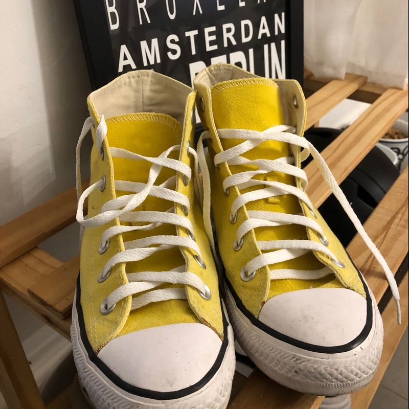 All Star Converse Amarelo Cano Alto 37 T nis Feminino Converse Usado 90087494 enjoei