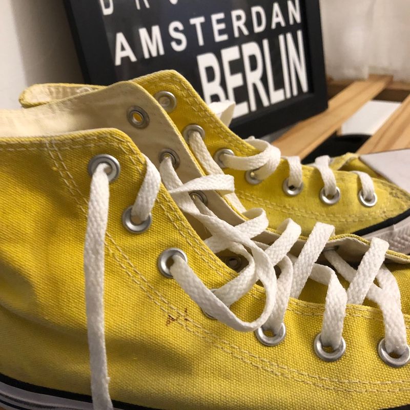 All star amarelo store cano alto 37