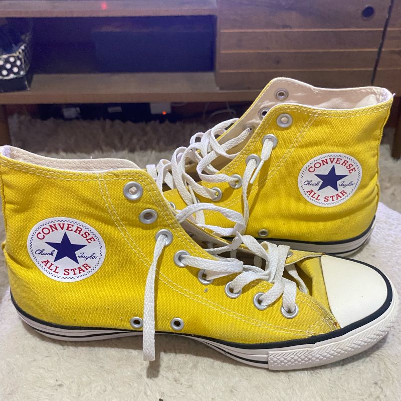 All star best sale amarelo cano longo