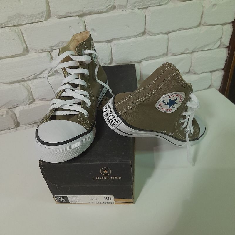 All Star Converse Cano Longo Cor Verde N mero 39 Usado. T nis Masculino All Star Usado 92747359 enjoei