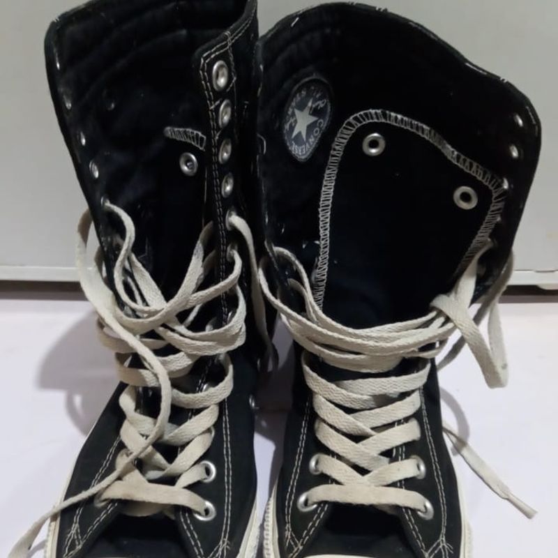 All Star Converse Cano Longo Preto Tamanho 37 Anos 2000 Emo Tenis Feminino All Star Usado 108465950 enjoei