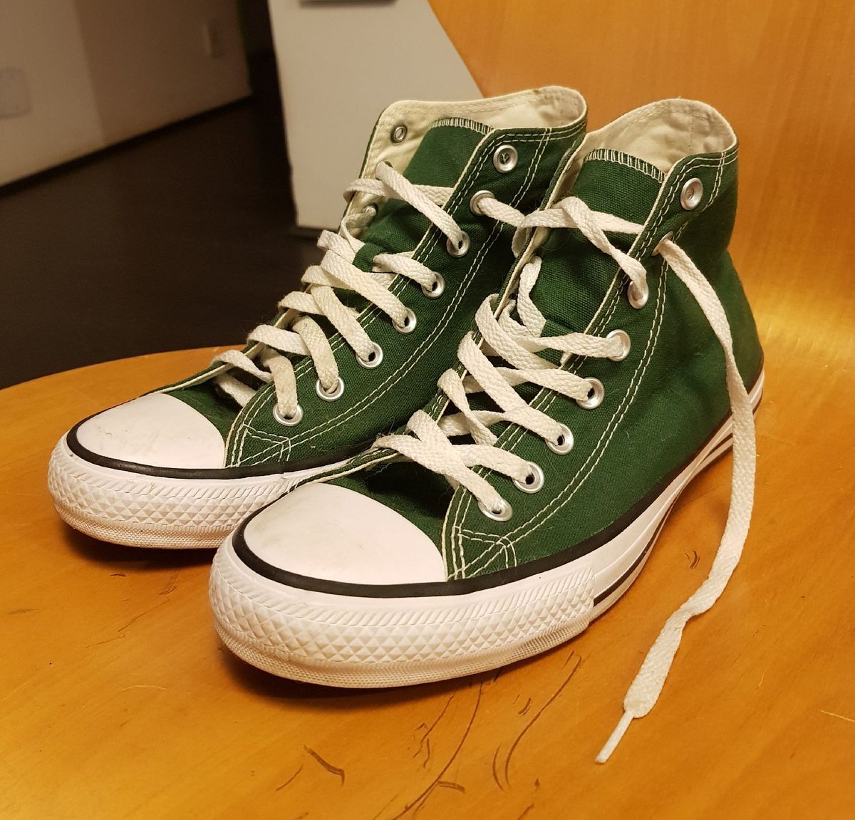 tenis all star cano alto verde