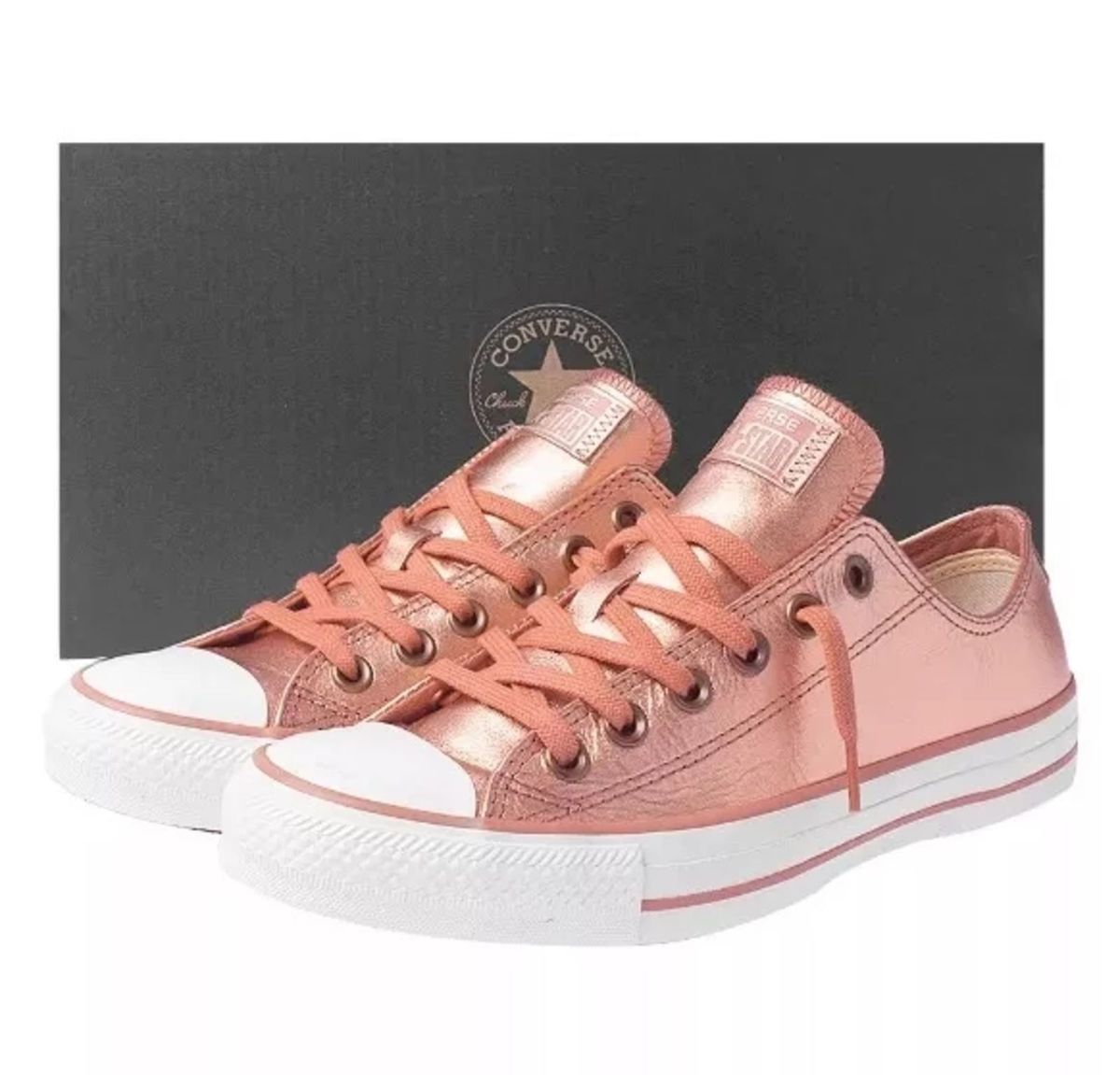 all star rosa de couro