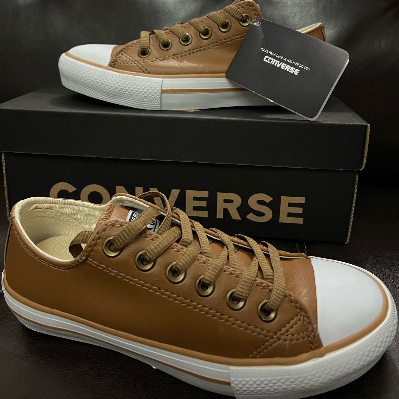 All Star Converse Couro Caramelo All Star Converse Couro Caramelo