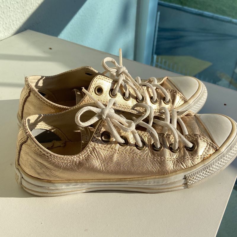 All Star Converse Dourado Tênis Feminino All Star Usado 90732863