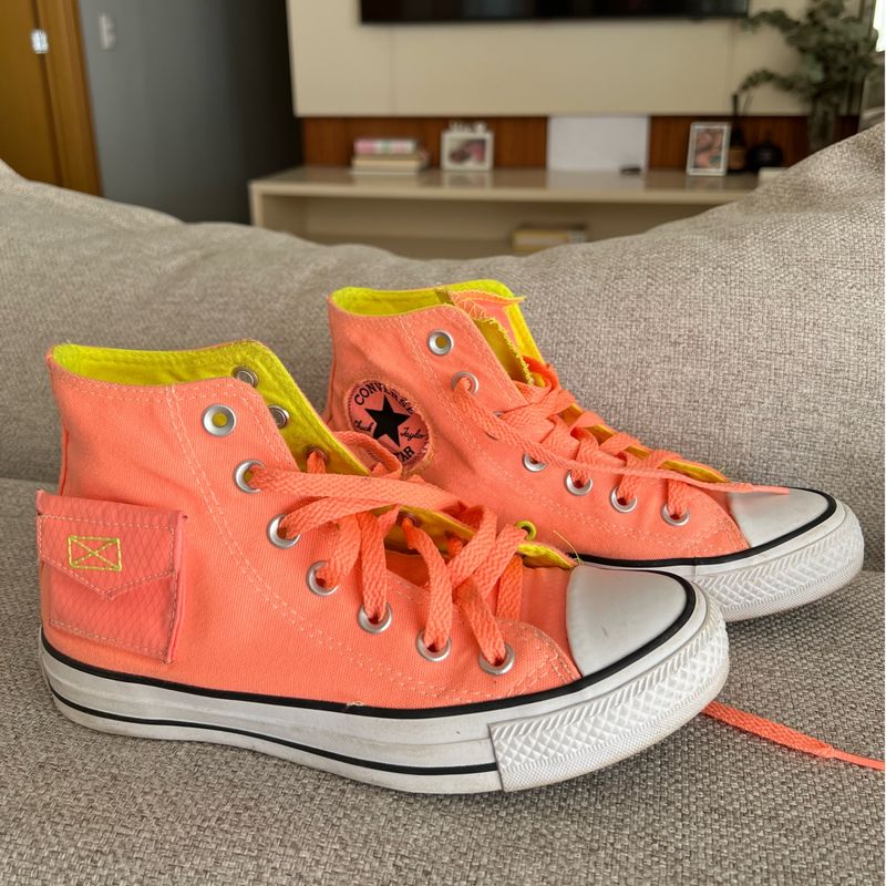 Neon All Star Converse Laranja Converse Fluorescente Online