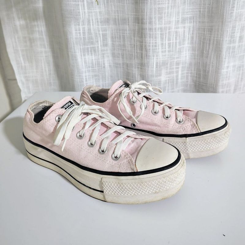 Converse plataforma rosa claro online