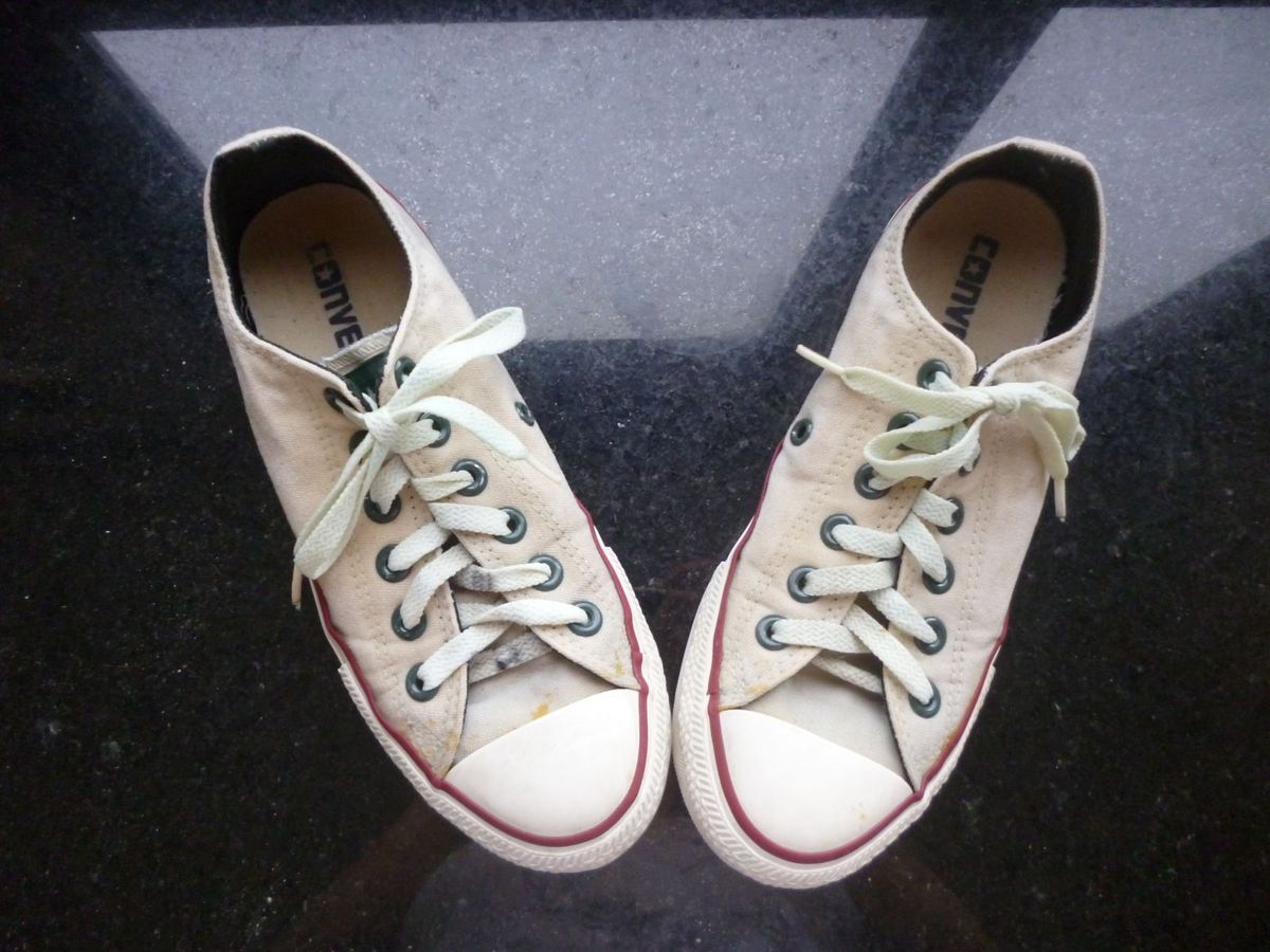 All Star Converse Couro Bege 35  Tênis Feminino All Star Usado