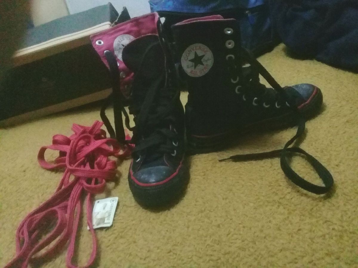 all star coturno preto