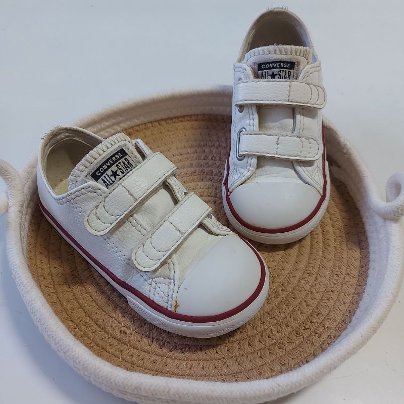 All Star Couro Branco Infantil All Star Usado 110031872 enjoei