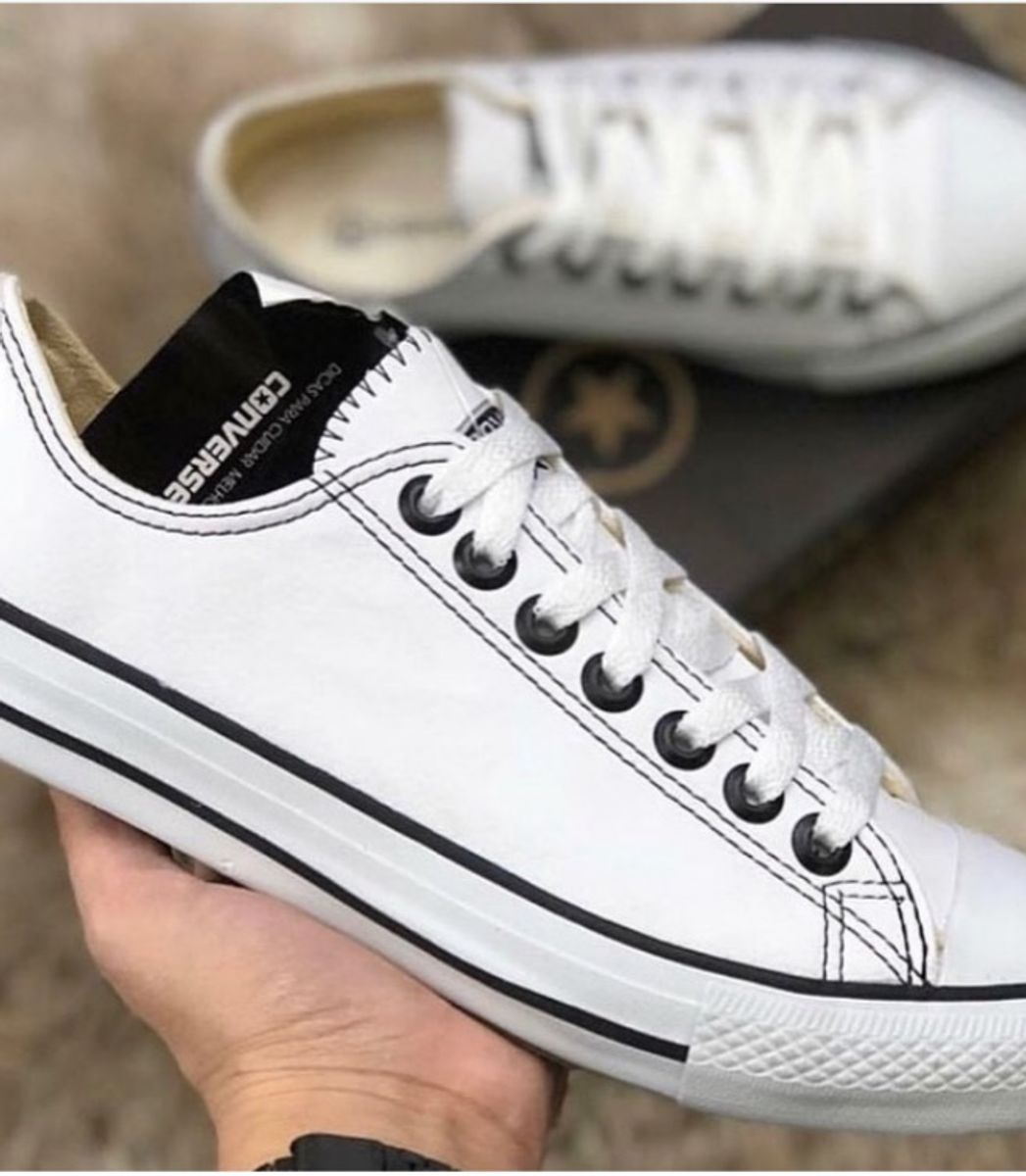 comprar all star branco couro