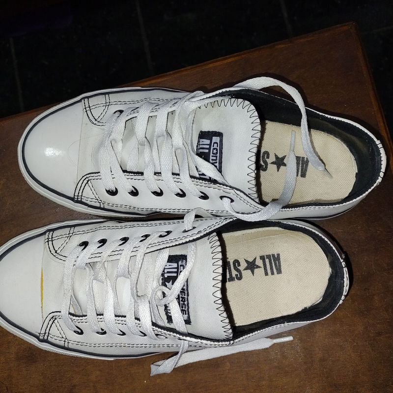 All Star Couro Original 38 Branco Converse Tênis Feminino All