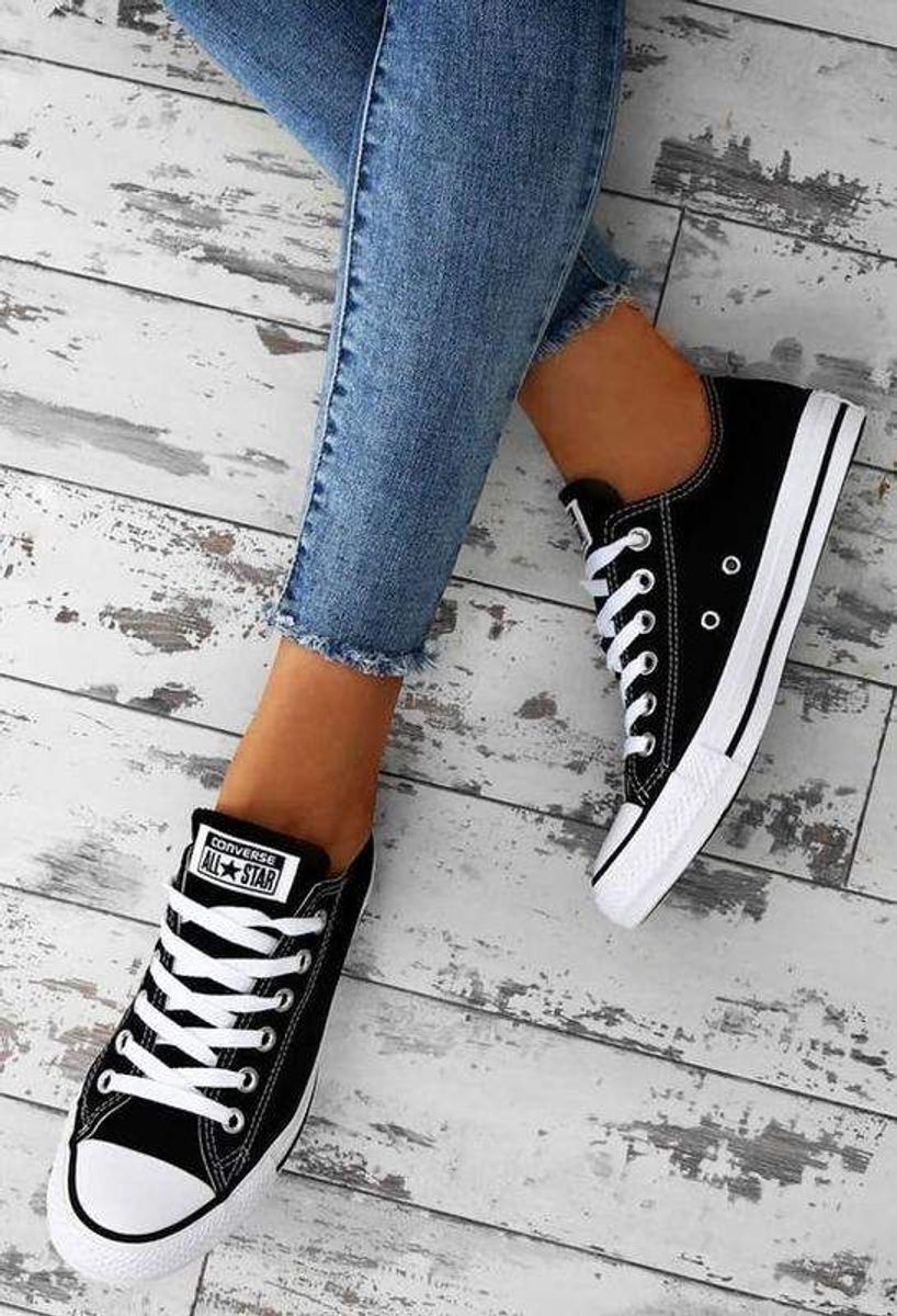 all star flat preto