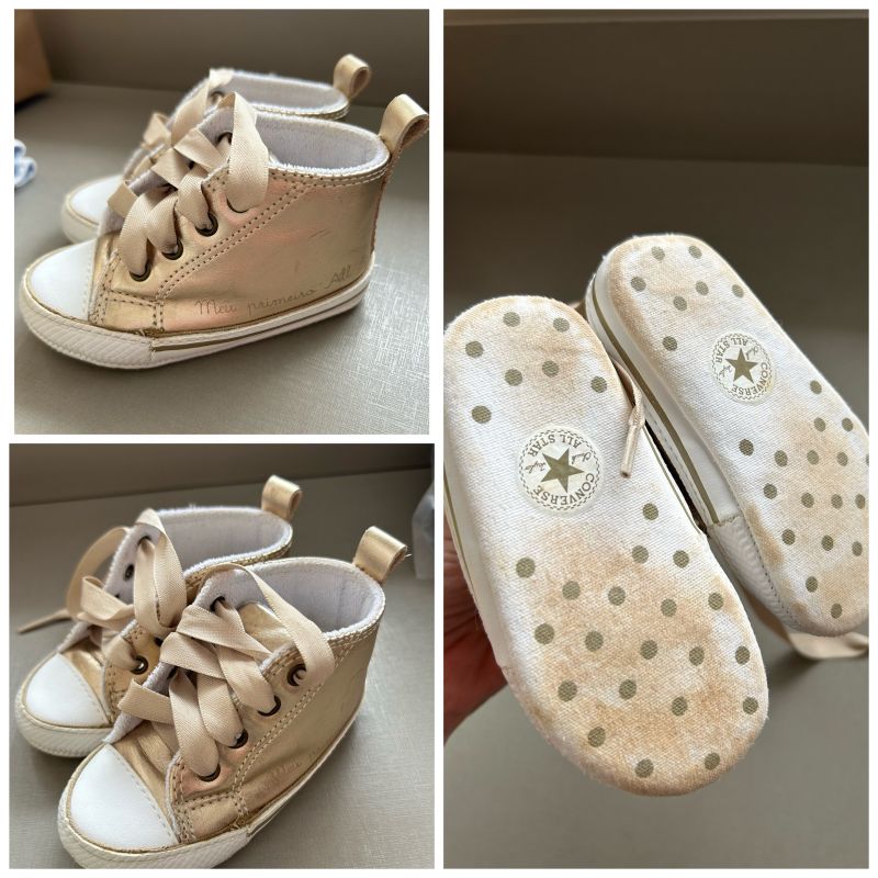 All star best sale dourado infantil