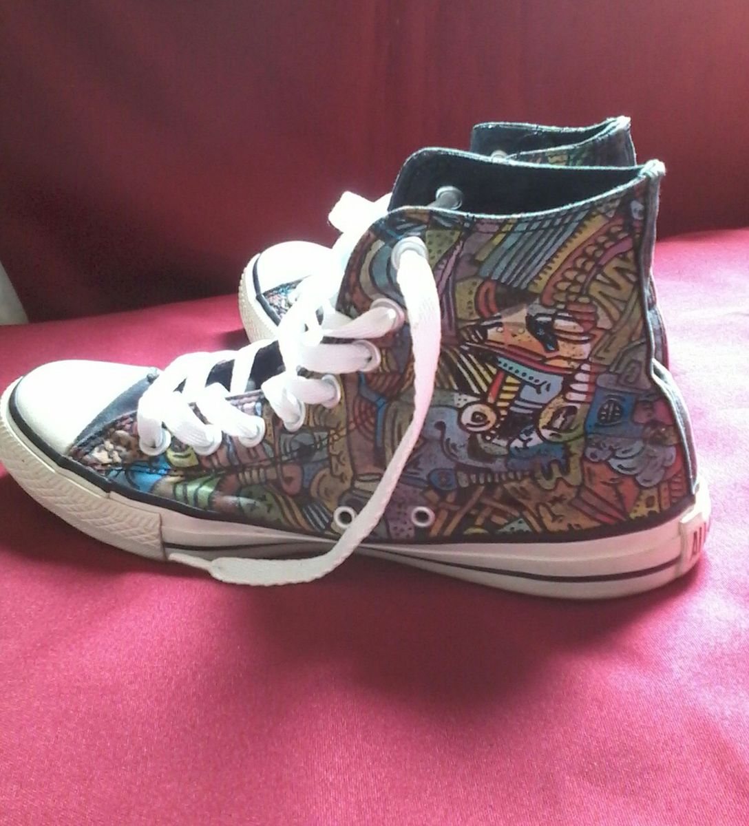 all star estampado cano alto