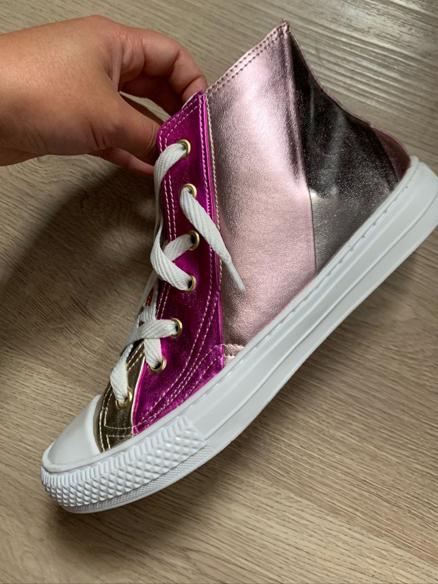 All Star Mya Haas Met lico Rosa 35 T nis Feminino Mya Usado