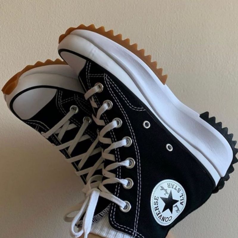 All Star Preto Cano Alto Plataforma | Tênis Feminino Converse Usado  87594439 | enjoei