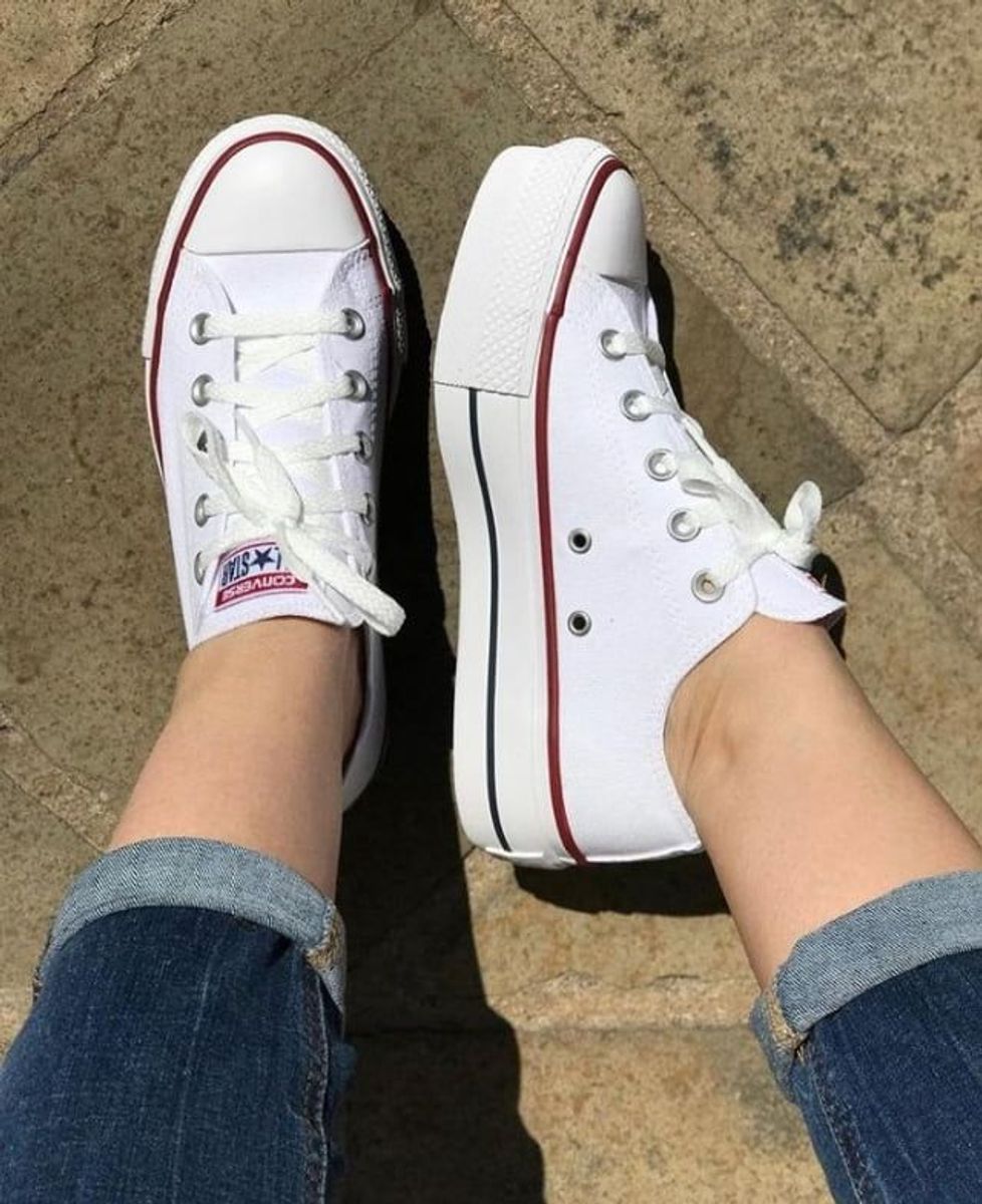 all star branco no pe
