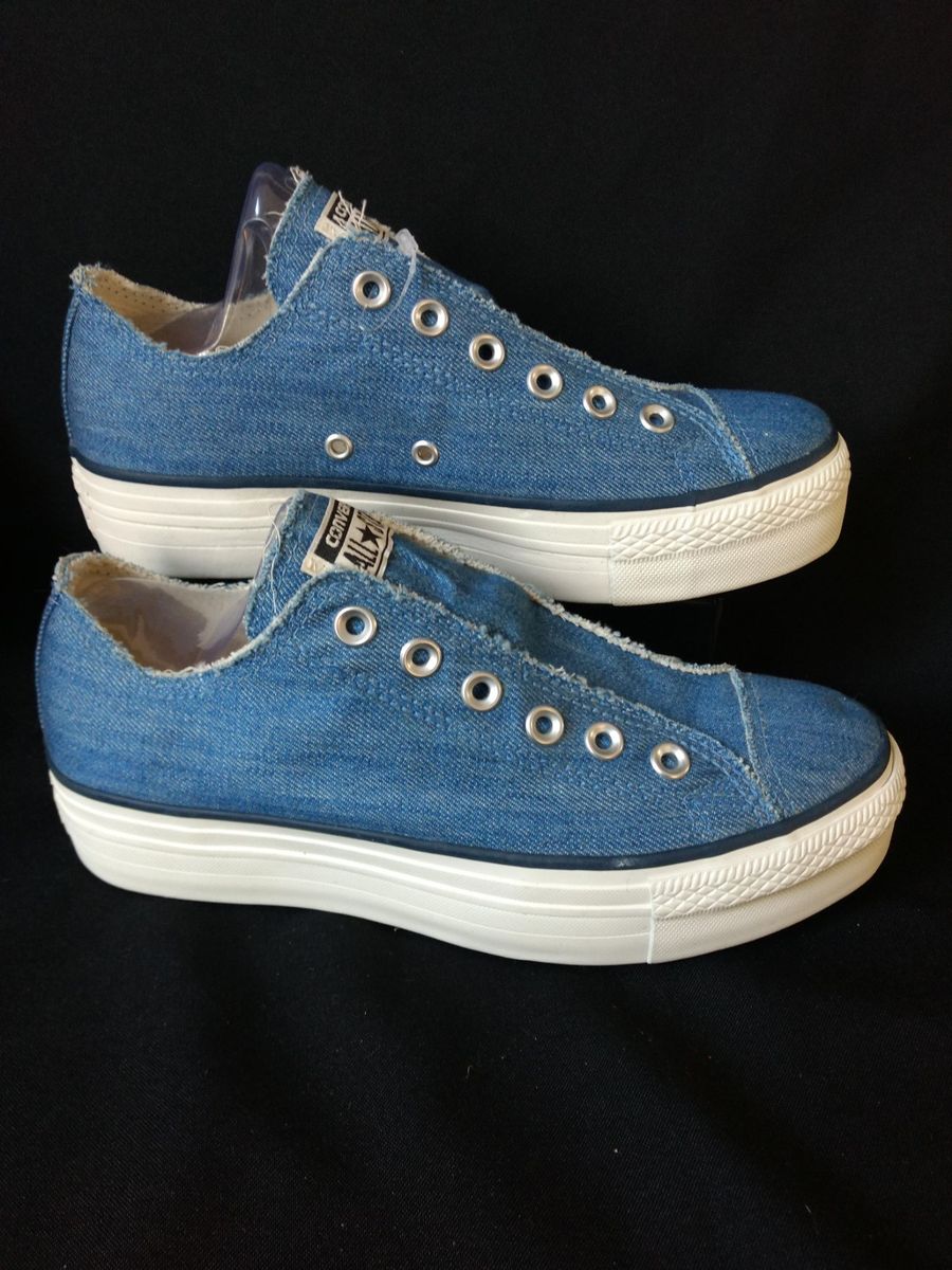 tenis all star plataforma jeans