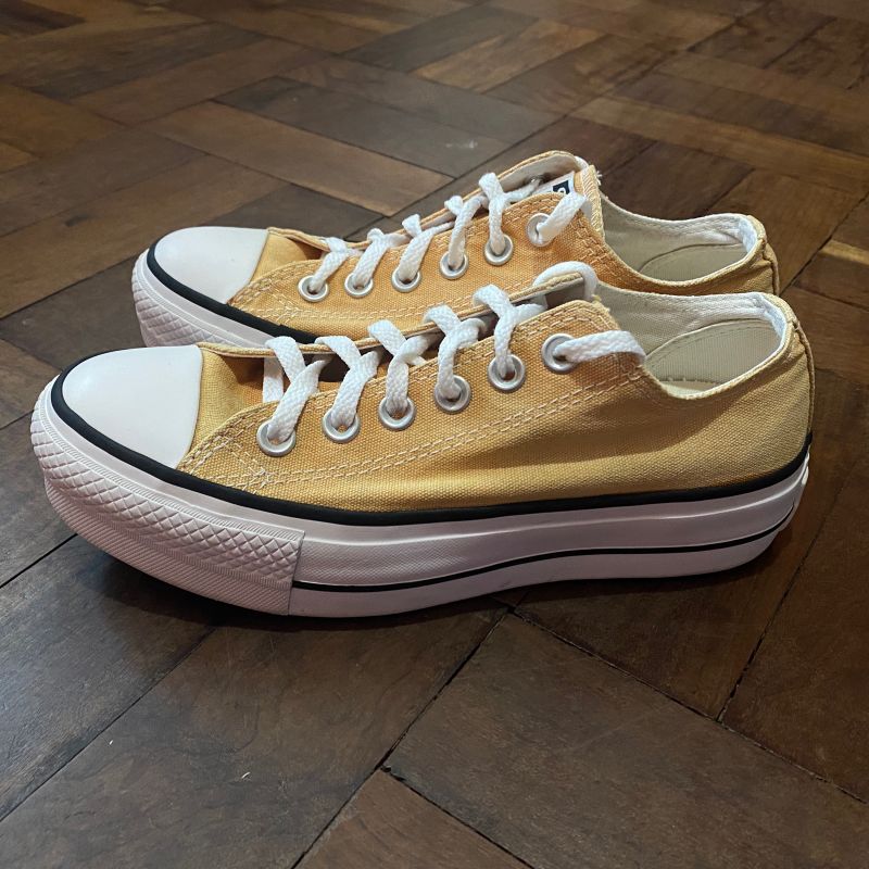 All star amarelo cheap mostarda plataforma