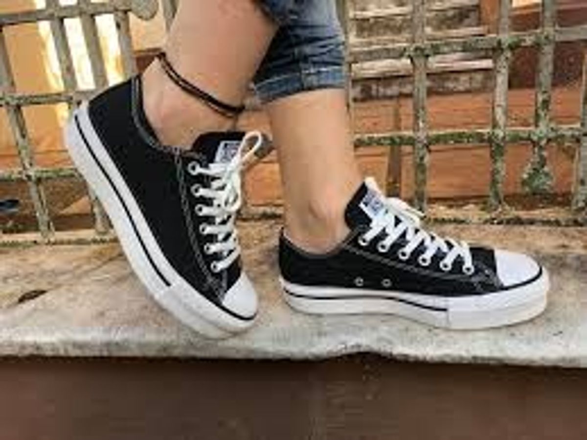 all star preto com plataforma