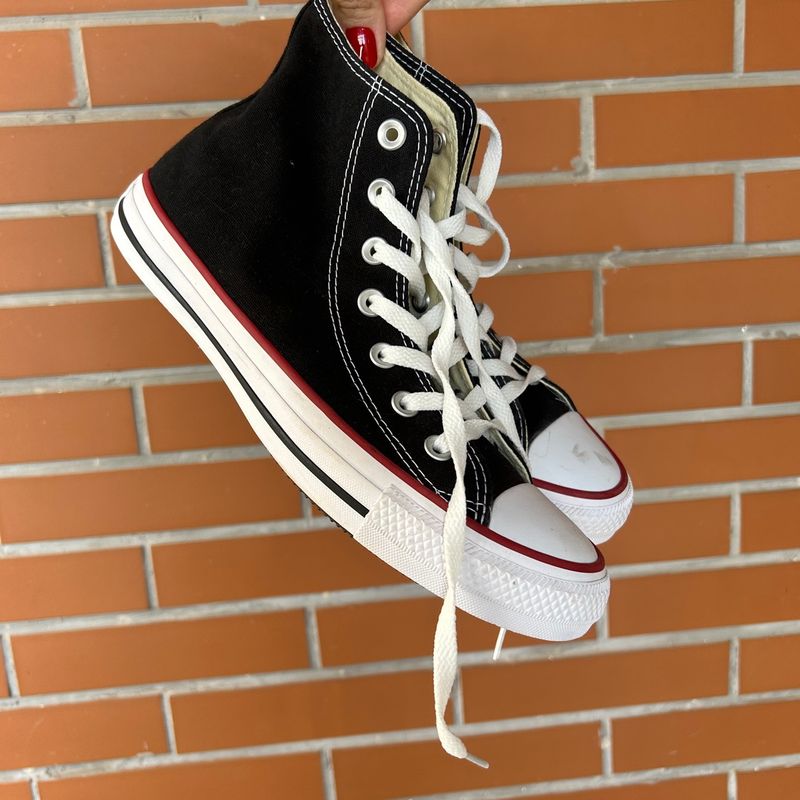 All Star Preto Cano Alto, Tênis Feminino All Star Nunca Usado 86907519