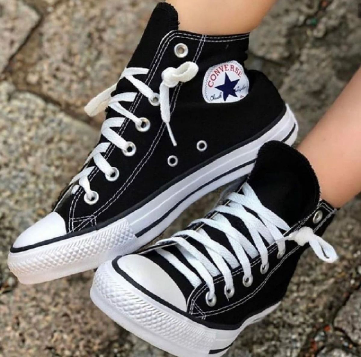 all star preto cano alto