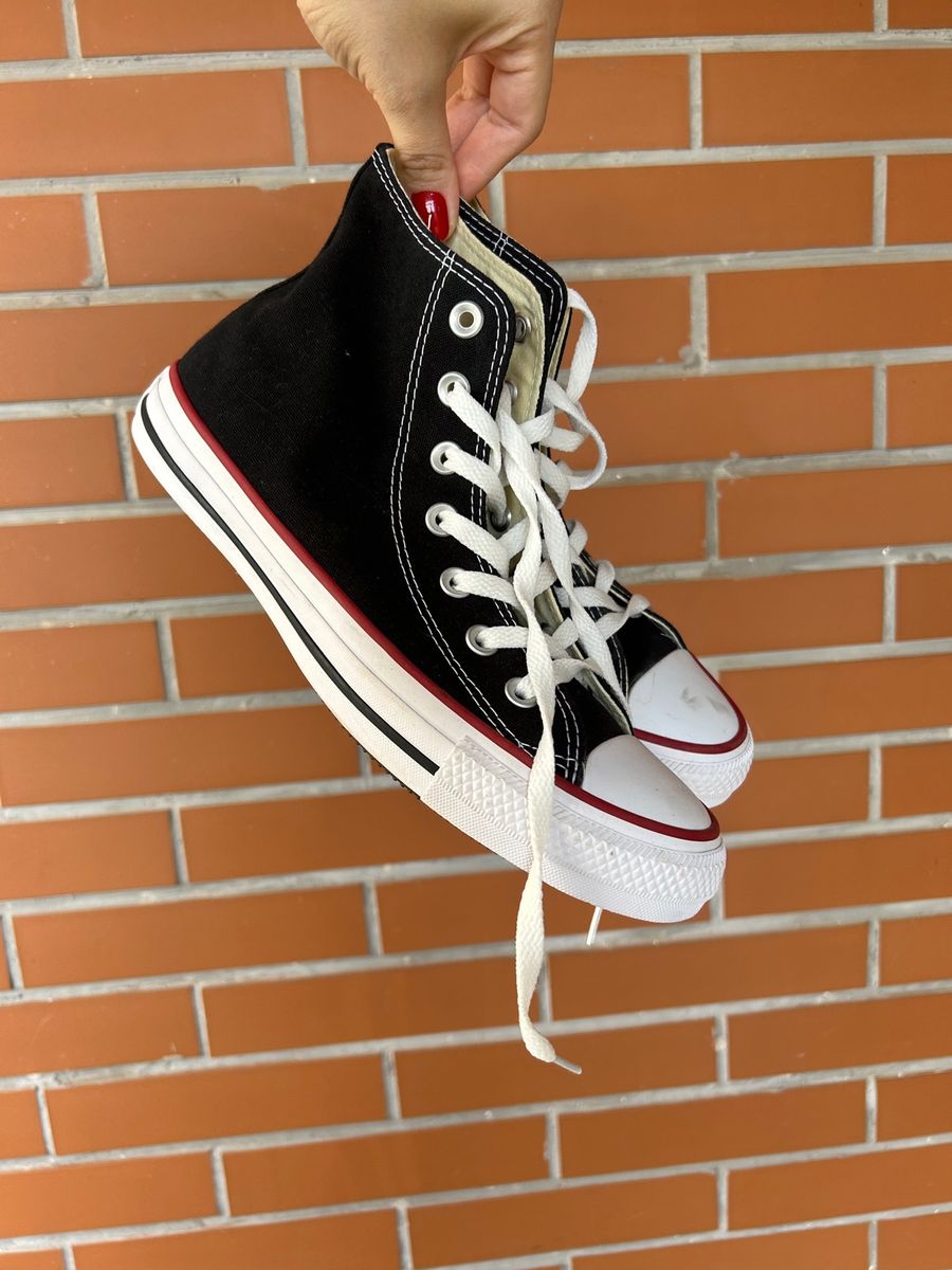 All Star Cano Alto Preto., Tênis Feminino All Star Usado 35905755