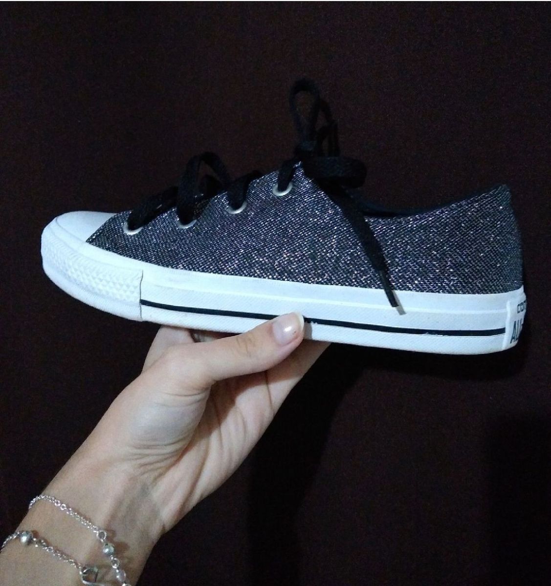 tenis all star feminino com brilho